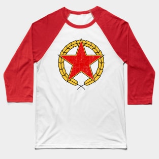 Yugoslavia Crest - Distressed Vintage Look Baseball T-Shirt